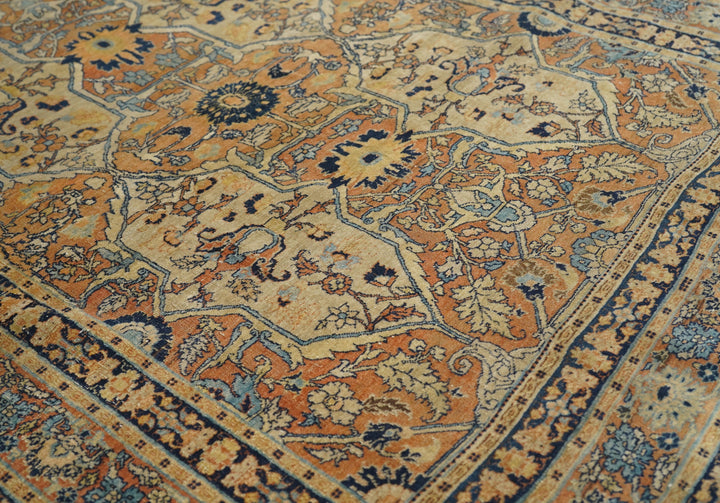 Antique Haji Jalili Tabriz Rug 4'3'' x 5'7''