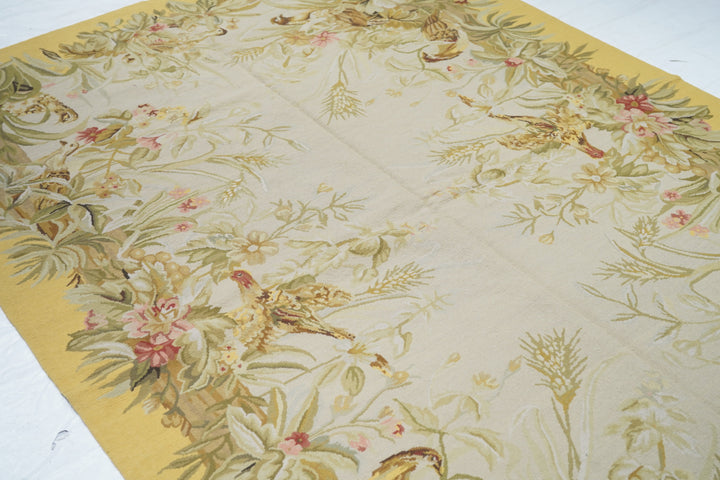 French Aubusson Design Rug 5'10'' x 8'11''