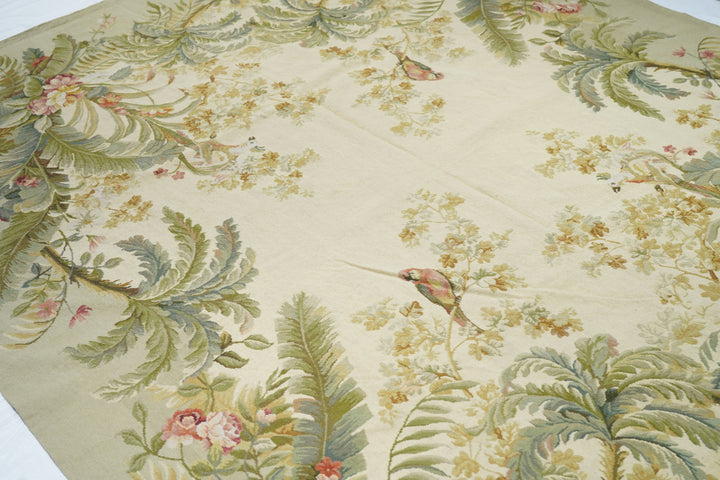 French Aubusson Design Rug 7'10'' x 9'10''