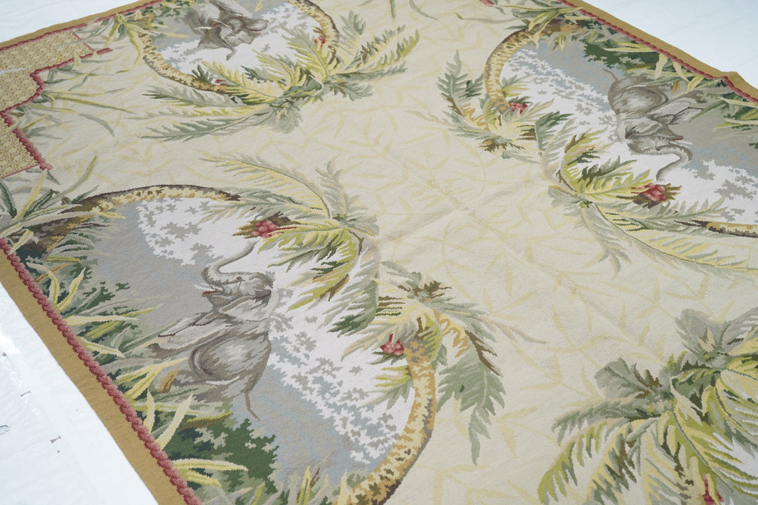 French Aubusson Design Rug 5'11'' x 9'1''