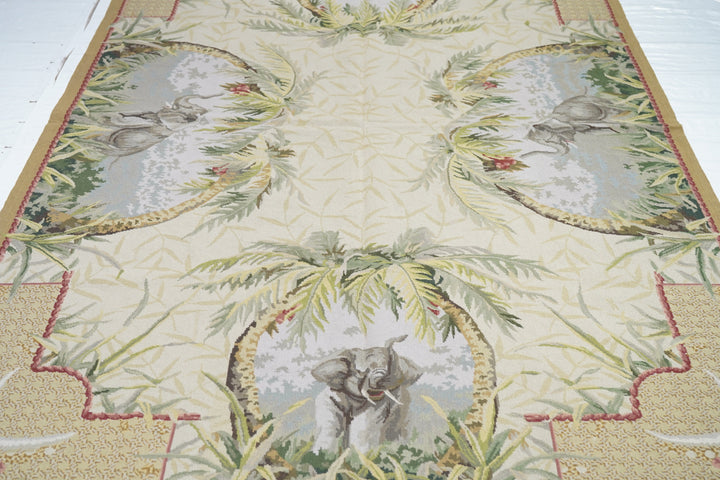 French Aubusson Design Rug 5'11'' x 9'0"