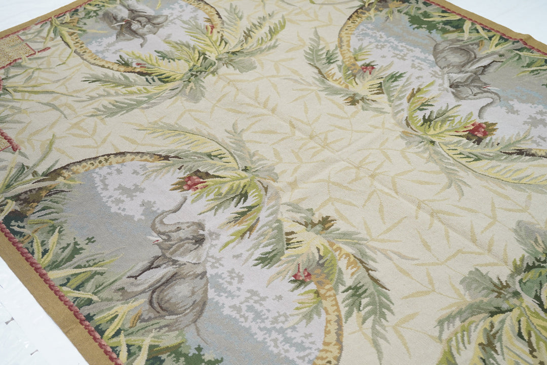 French Aubusson Design Rug 5'11'' x 9'0"