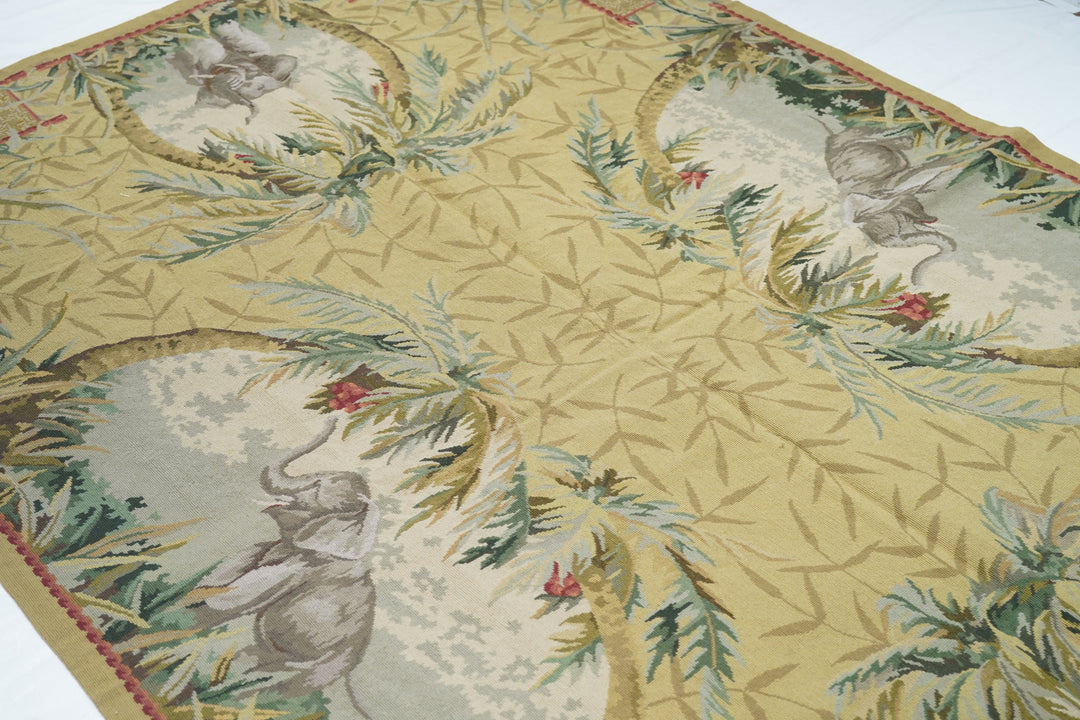 French Aubusson Design Rug 5'10'' x 9'0"