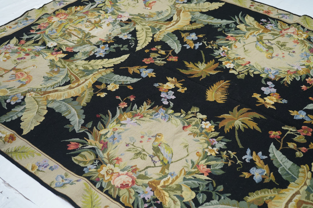 French Aubusson Design Rug 5'11'' x 9'0"