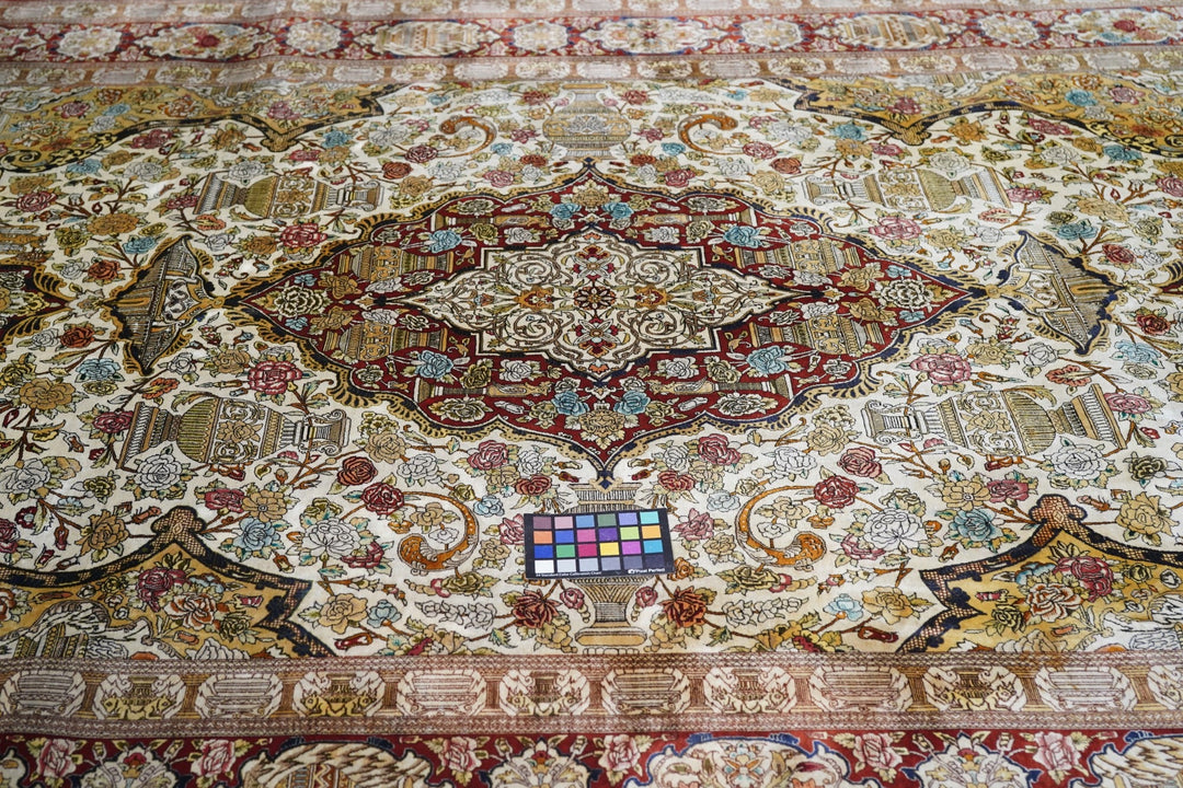 Fine Persian Silk Qum Rug 6'6'' x 9'10''