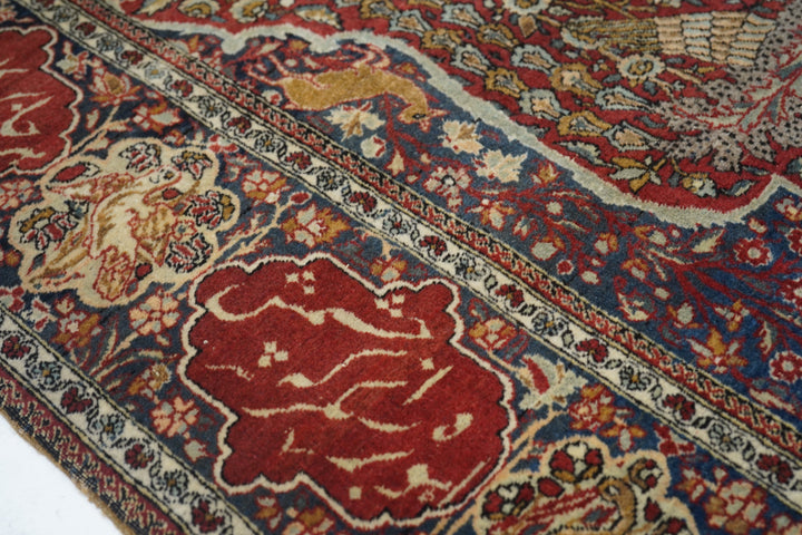 Antique Mohtasham Kashan Rug 4'6'' x 6'10''