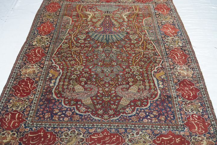 Antique Mohtasham Kashan Rug 4'6'' x 6'10''