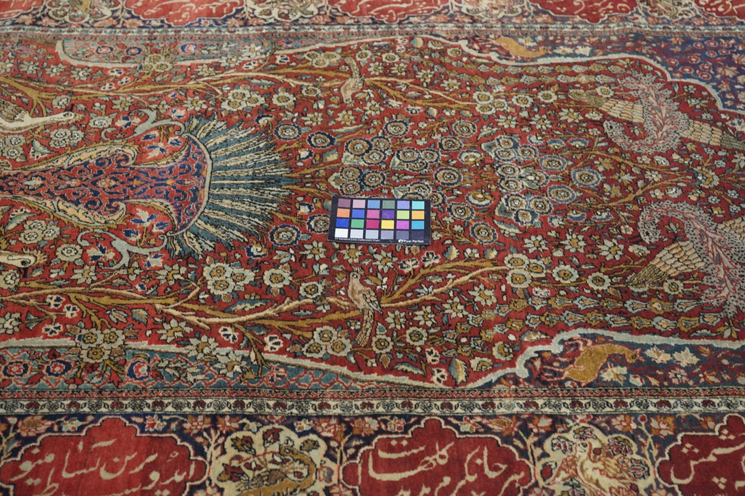 Antique Mohtasham Kashan Rug 4'6'' x 6'10''