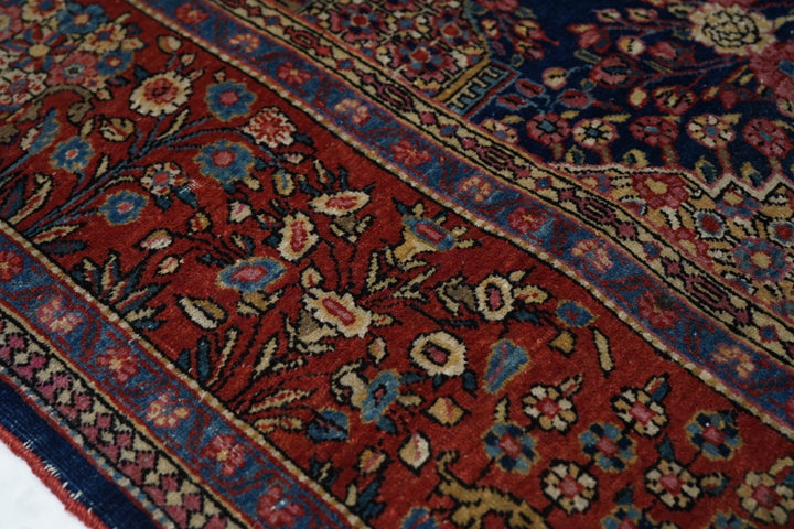 Fine Antique Persian Dabir Kashan Rug 4'3'' x 7'0"