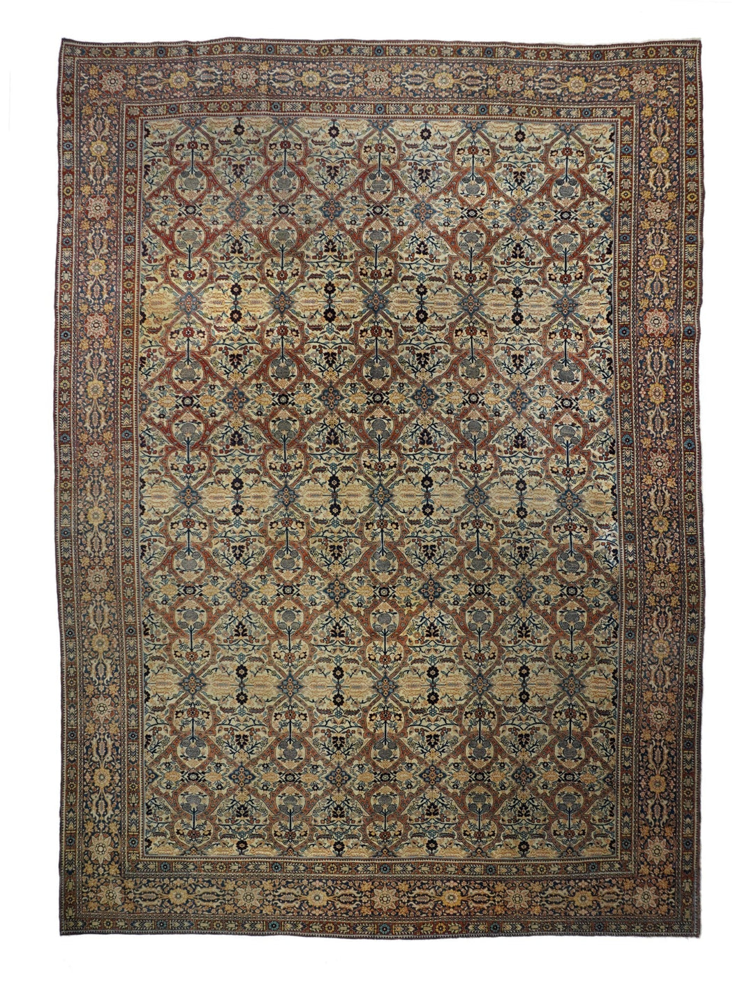 Antique Haji Jalili Tabriz Rug 9'1'' x 12'10''