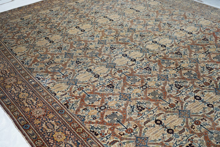 Antique Haji Jalili Tabriz Rug 9'1'' x 12'10''