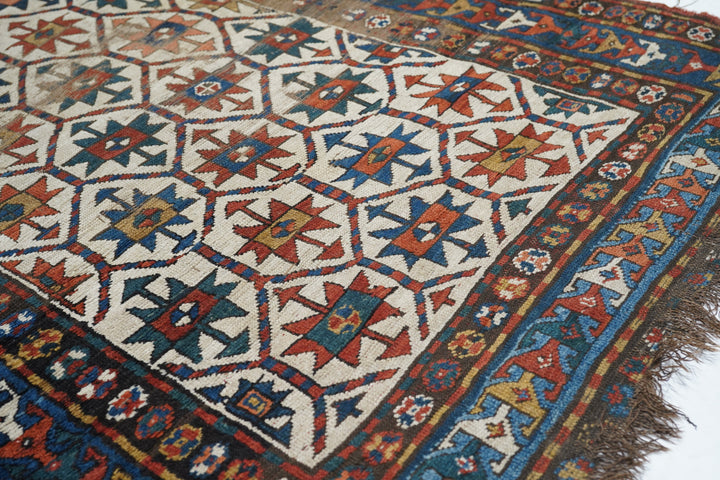 Antique Kazak Rug 4'0" x 8'1''