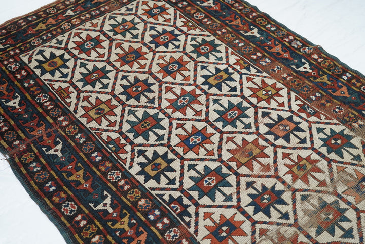 Antique Kazak Rug 4'0" x 8'1''