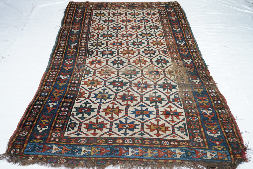 Antique Kazak Rug 4'0" x 8'1''