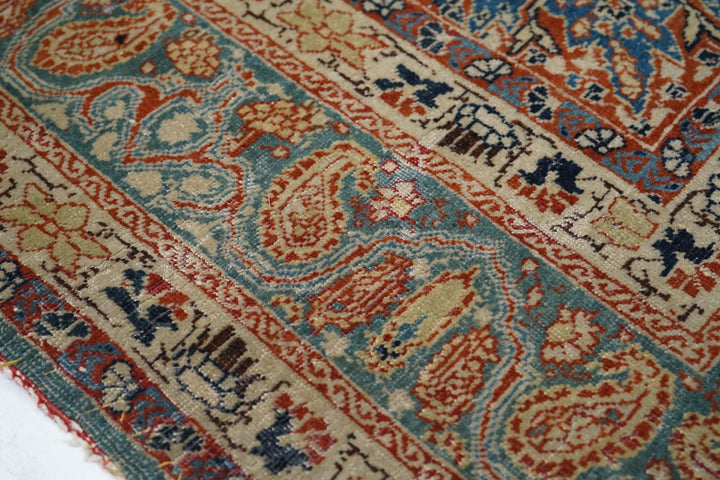 Antique Jali Jalili Tabriz Rug 4'0" x 5'11''