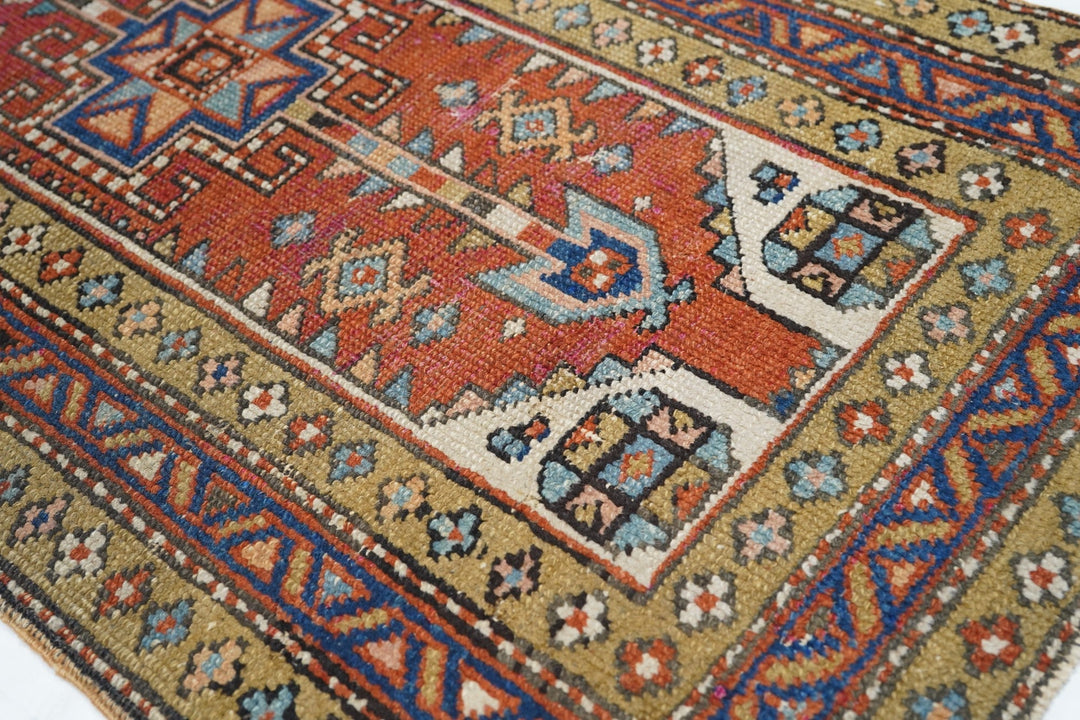 Antique Heriz Rug 2'2'' x 4'0"