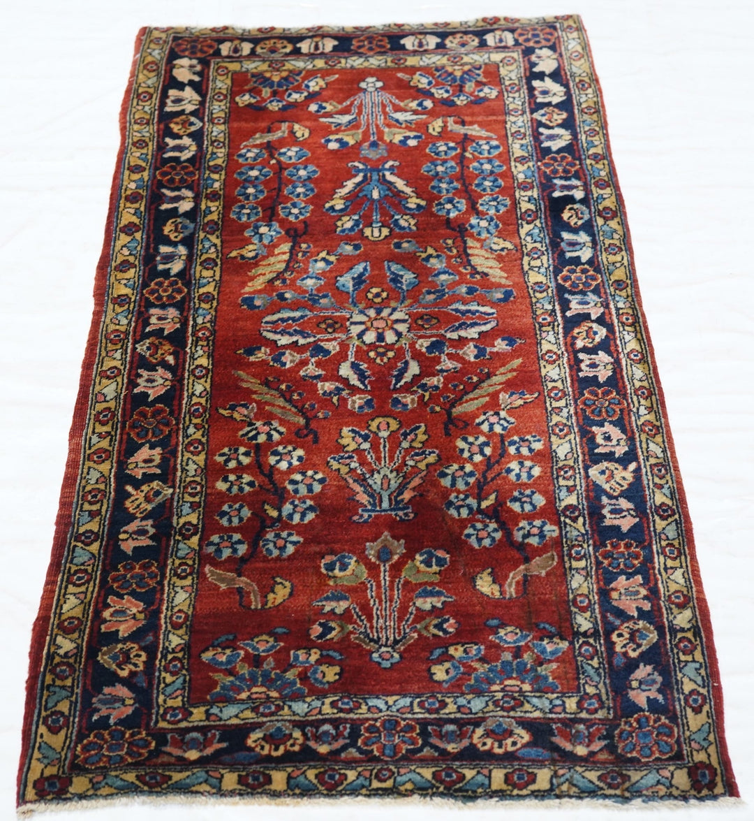 Antique Mohajeran Sarouk Rug 2'0" x 4'0"