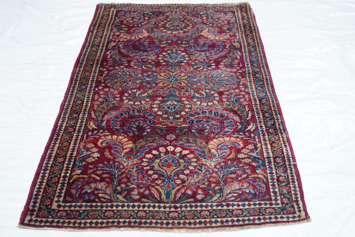 Antique Sarouk Rug 2'1'' x 3'10''