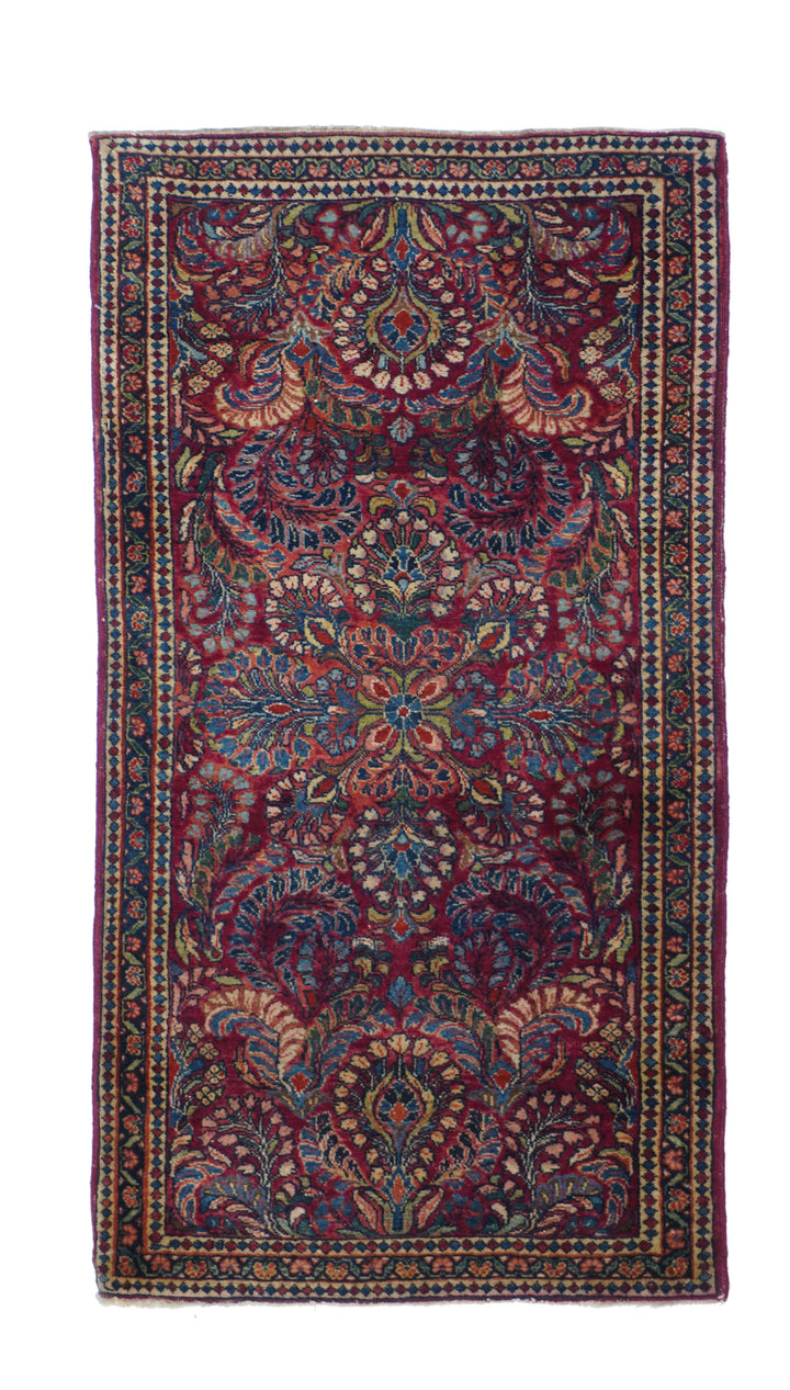 Antique Sarouk Rug 2'1'' x 3'10''