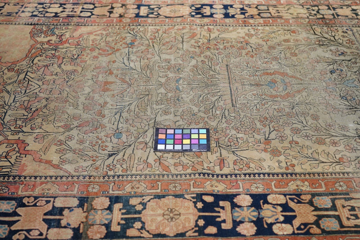 Antique Mohtasham Kashan Rug 4'6'' x 6'6''