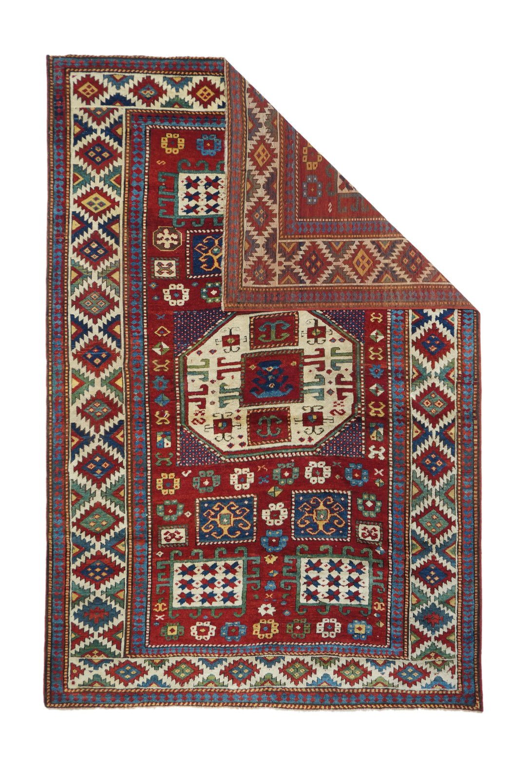 Antique Caucasian Kazak Rug 5’3” x 8’0"