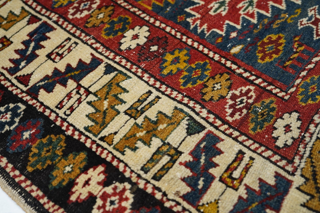 Antique Kuba Rug 3'8'' x 5'0"