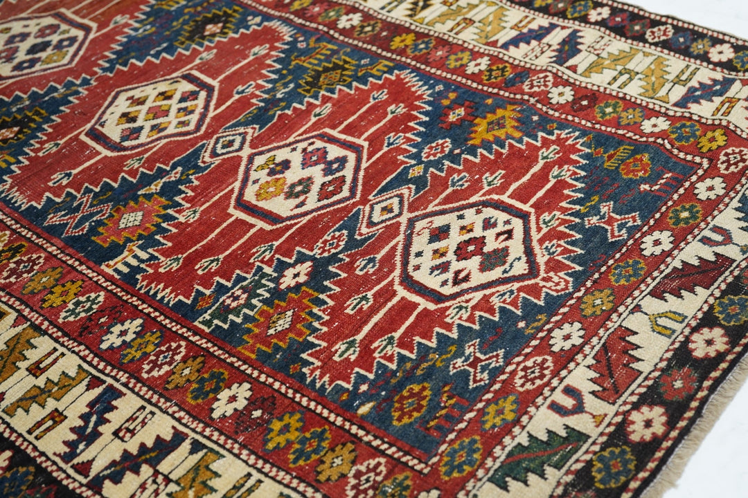 Antique Kuba Rug 3'8'' x 5'0"