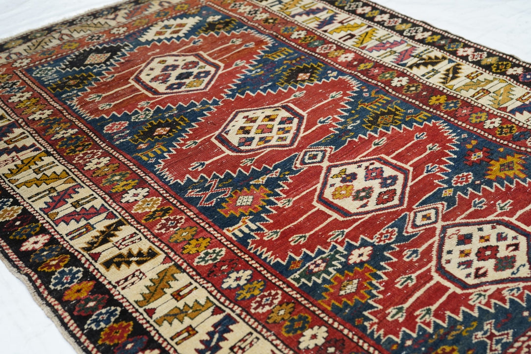 Antique Kuba Rug 3'8'' x 5'0"