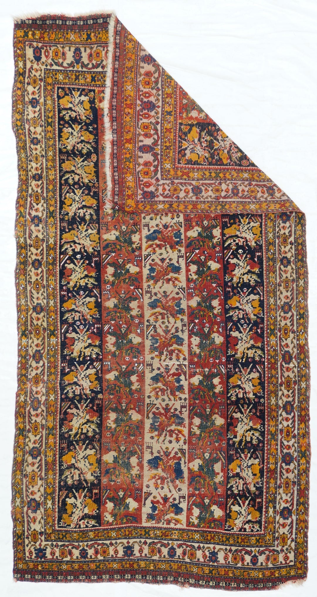 Antique Qashqai Rug 3'7'' x 7'1''