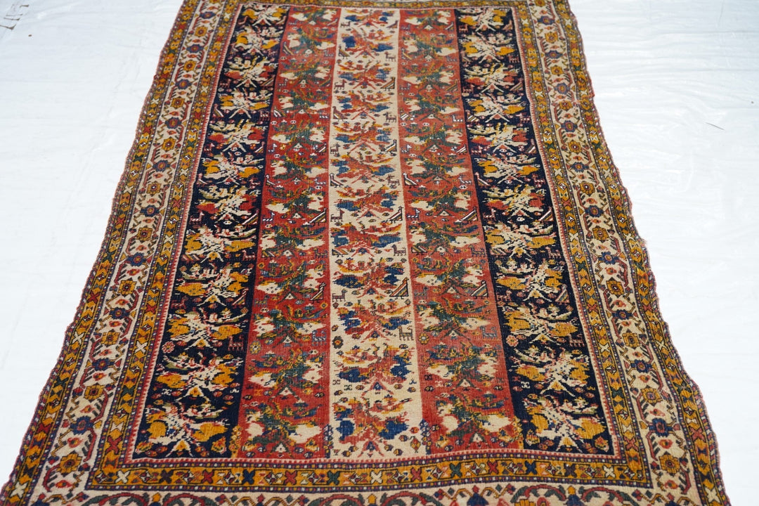 Antique Qashqai Rug 3'7'' x 7'1''