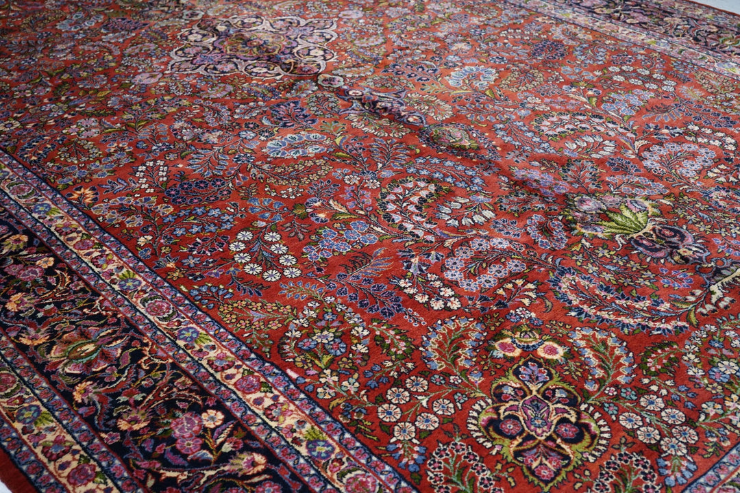 Vintage Kazvin Rug 10'4'' x 19'4''