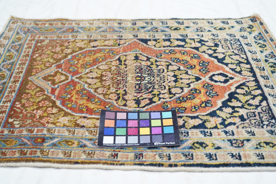 Fine Antique Persian Tabriz Haji Jalili Rug 1'10'' x 2'4''