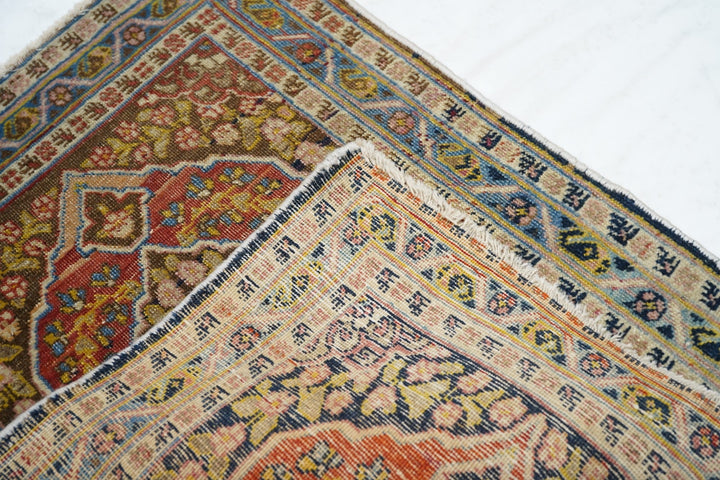 Fine Antique Persian Tabriz Haji Jalili Rug 1'10'' x 2'4''