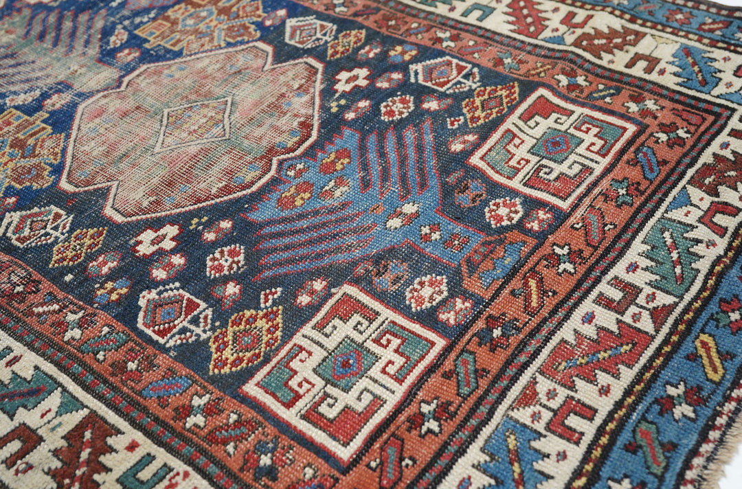 Antique Kazak Runner 3'6'' x 10'9''