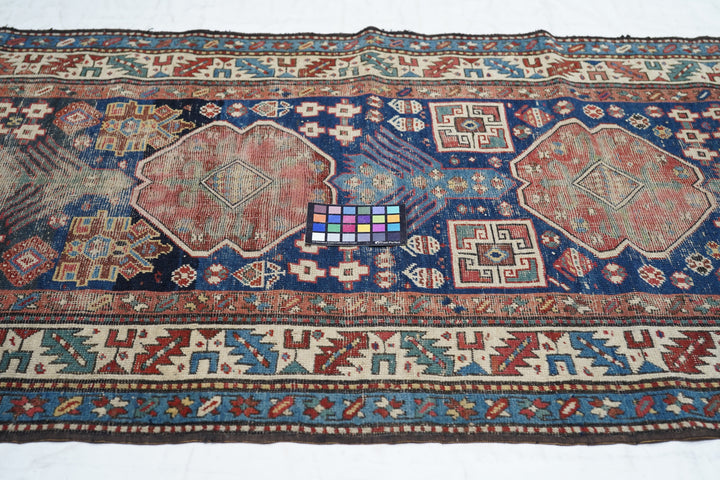 Antique Kazak Runner 3'6'' x 10'9''