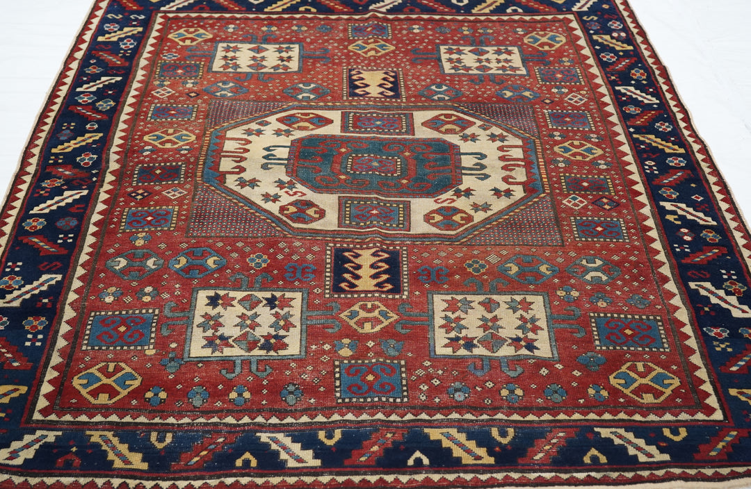 Antique Karabagh Kazak Rug 5'7'' x 6'8''