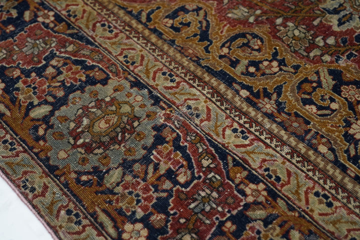 Antique Mohtasham Kashan Rug 4'2'' x 6'9''