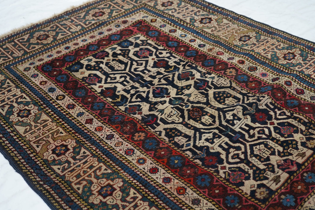 Antique Caucasian Shirvan Rug 3'0" x 4'5''