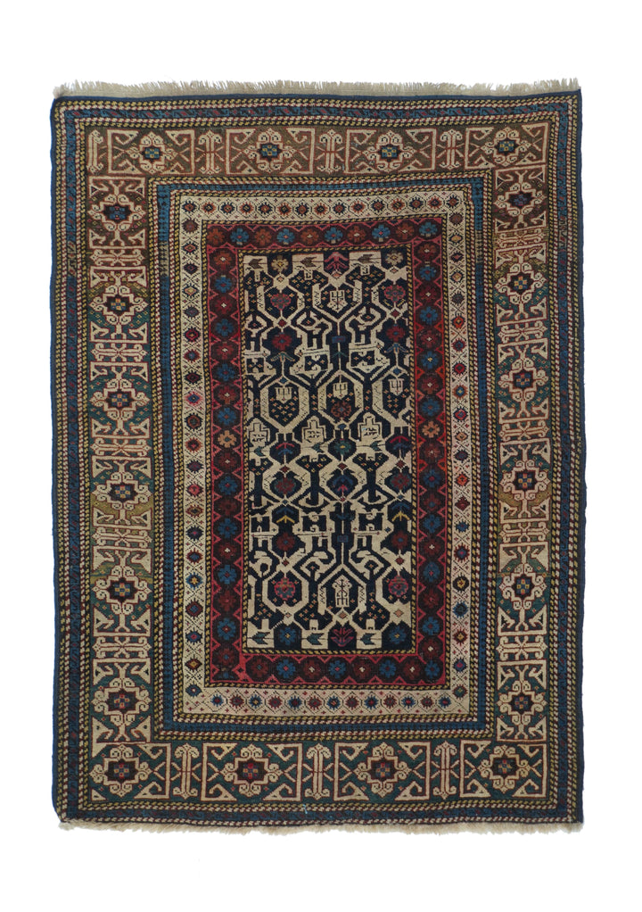 Antique Caucasian Shirvan Rug 3' x 4'5''