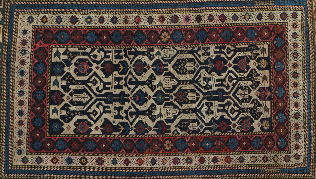 Antique Caucasian Shirvan Rug 3'0" x 4'5''