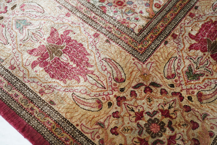 Extremely Fine Persian Silk Qum Rug 6'6'' x 9'5''