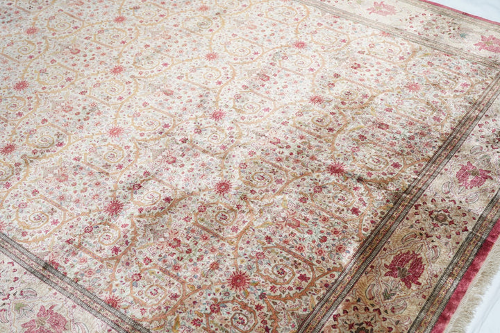 Extremely Fine Persian Silk Qum Rug 6'6'' x 9'5''