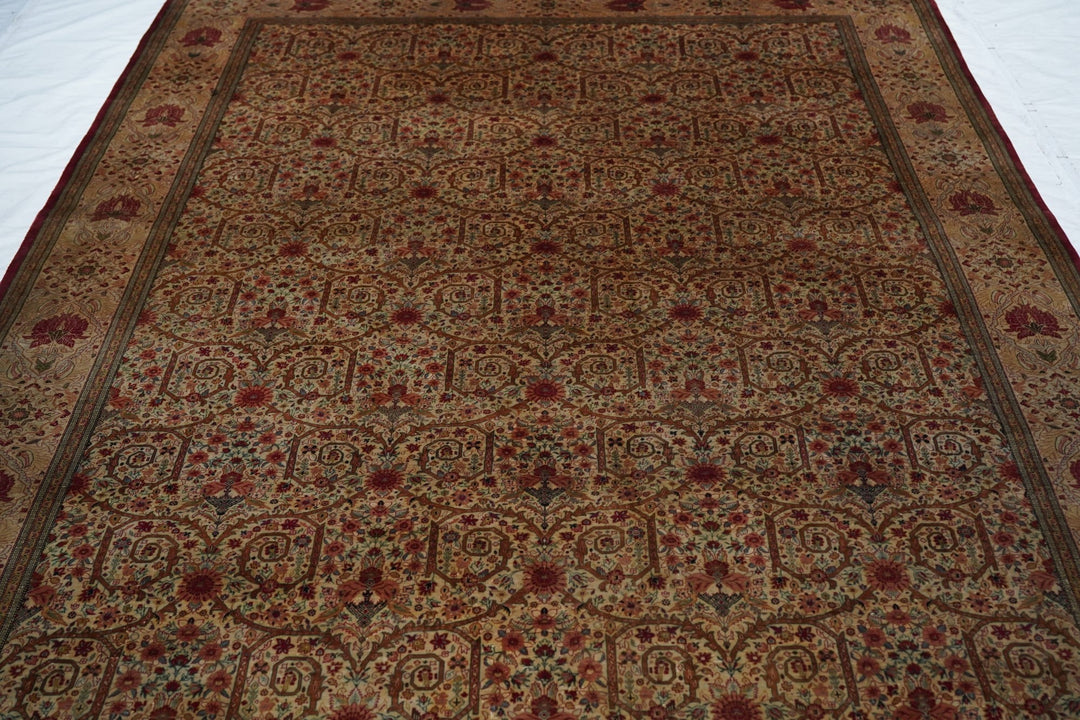 Extremely Fine Persian Silk Qum Rug 6'6'' x 9'5''