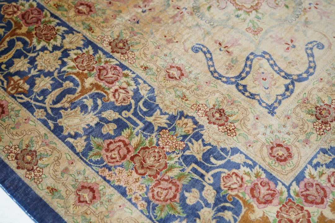 Extremely Fine Silk Persian Qum Rug 6'5'' x 9'8''