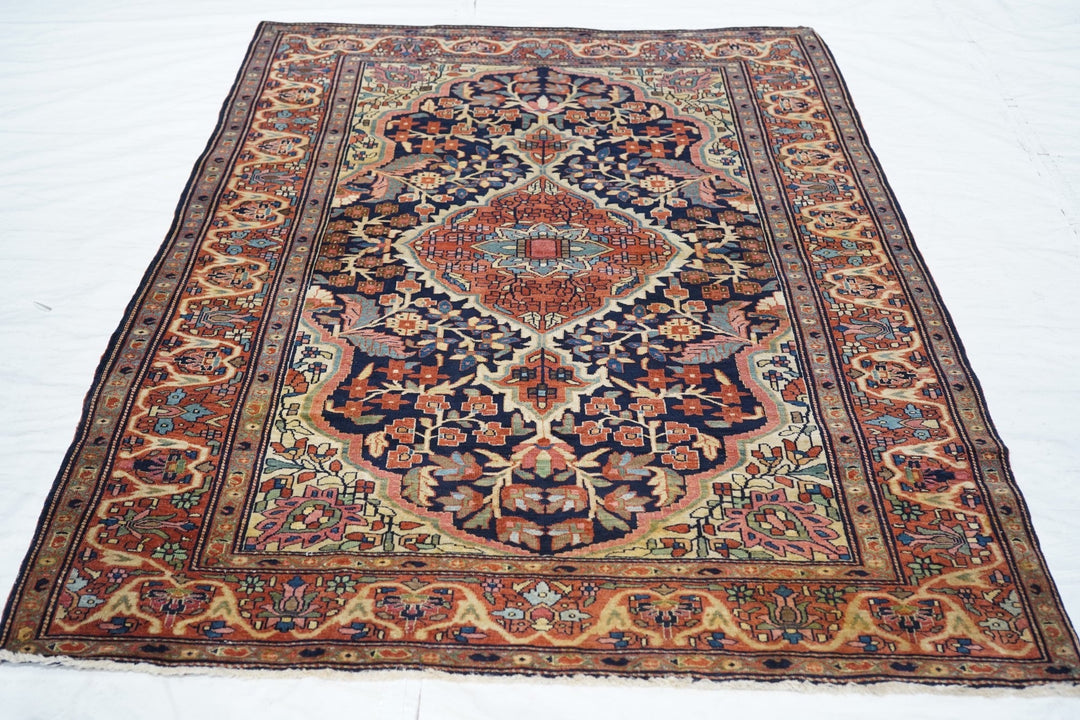 Antique Farahan Sarouk Rug 4'5'' x 6'8''