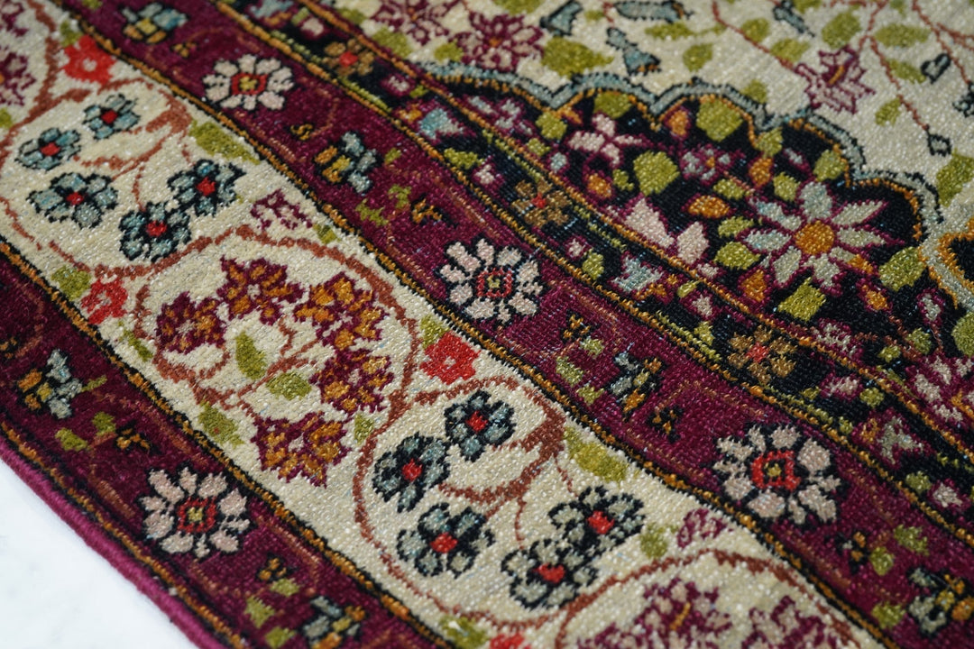 Antique Lavar Kerman Rug 3'8'' x 6'9''