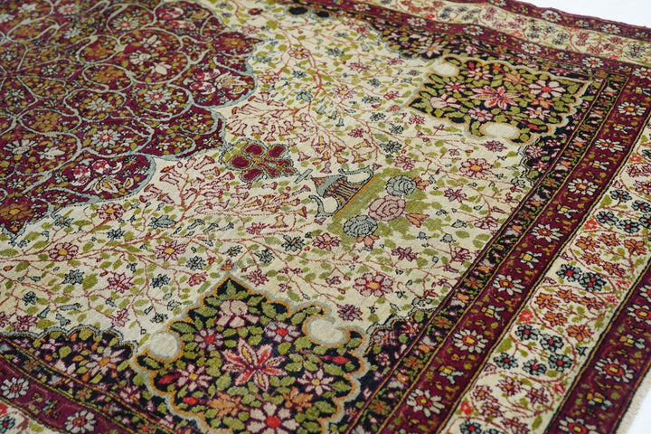 Antique Lavar Kerman Rug 3'8'' x 6'9''