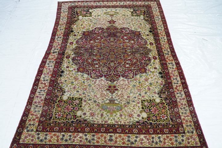 Antique Lavar Kerman Rug 3'8'' x 6'9''