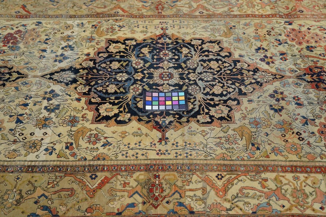 Antique Mohtasham Kashan Rug 4'4'' x 6'7''