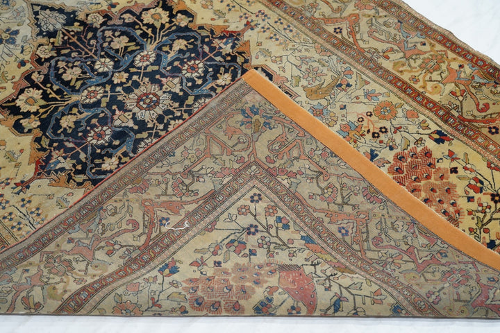 Antique Mohtasham Kashan Rug 4'4'' x 6'7''